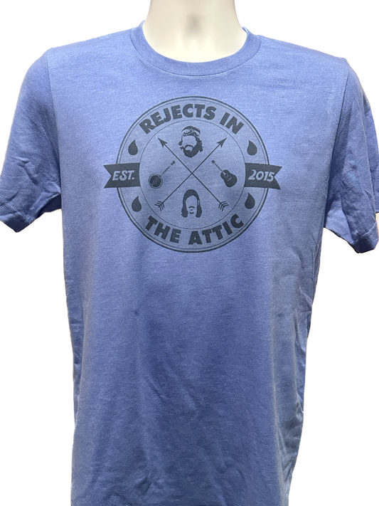 Rejects in the Attic Official Logo Blue Vintage Wash Tee!