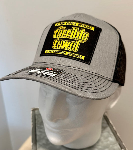 Pittsburgh Terrible Towel Custom Gray & Black Richardson 112 Hat