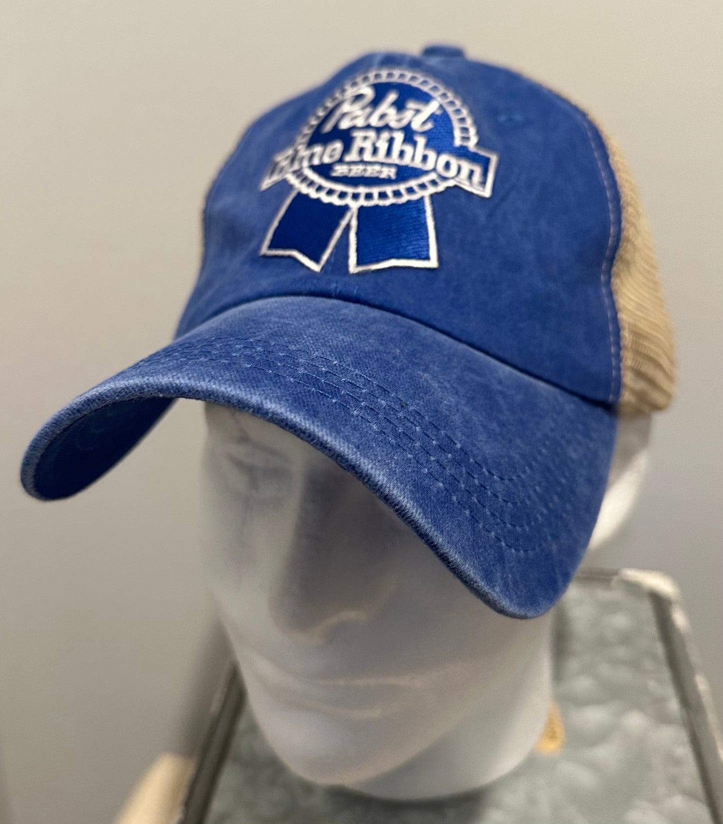 Vintage Style Custom Pabst Blue Ribbon Relaxed Fit Blue Hat