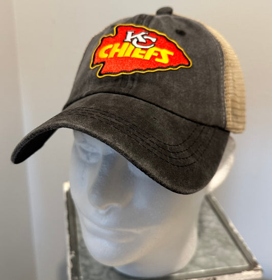 Kansas City Football Custom Black Vintage Style Hat