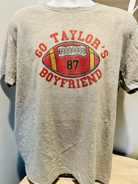 Go Taylor’s Boyfriend Chiefs Kelce Custom Vintage Print Tee