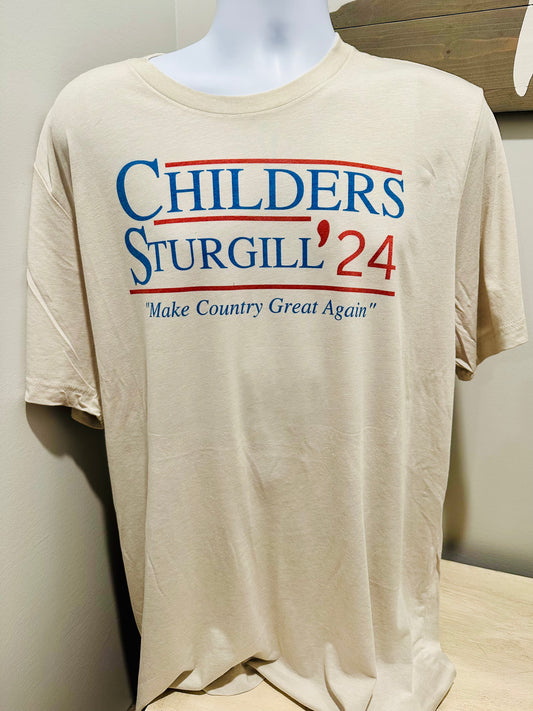 “Make Country Great Again!” Childers & Sturgill ‘24 Custom Printed Vintage Style Soft Tee