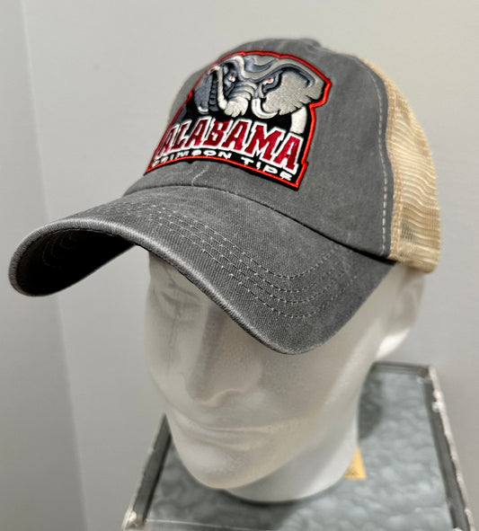 Alabama Custom Throwback Vintage Style Gray Hat