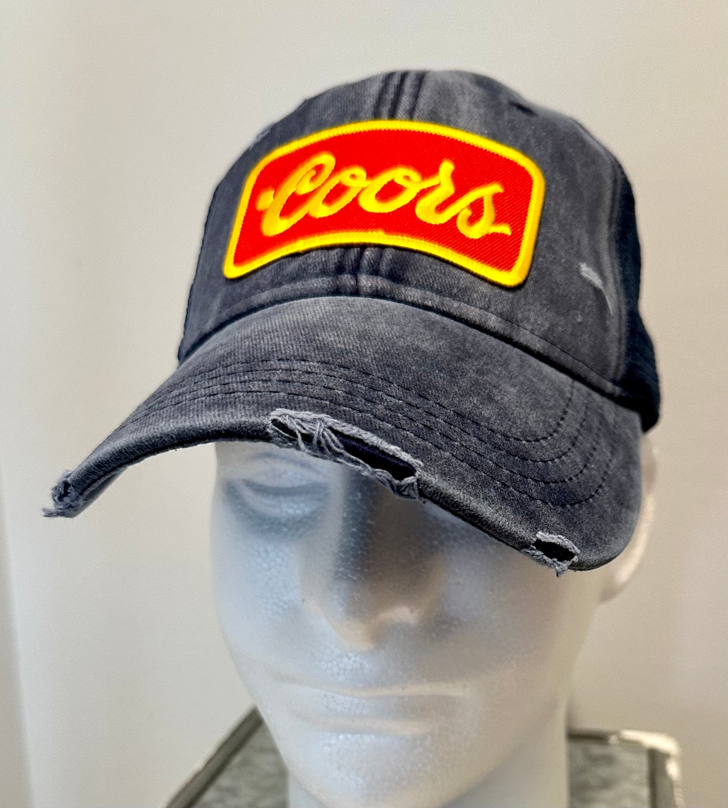 Coors Custom Vintage Patch Navy Distressed Hat