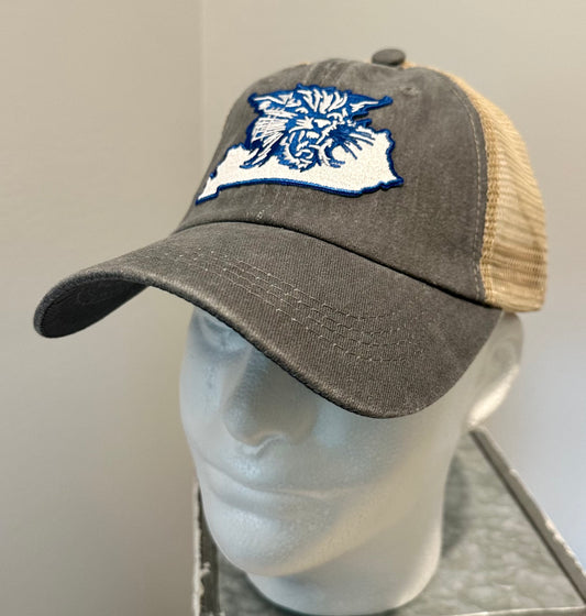 Wildcats Custom Gray Distressed 70s Throwback Patch Hat