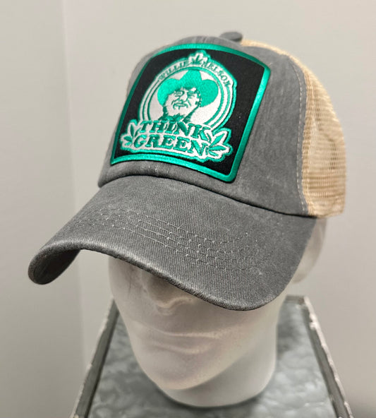 Willie Nelson Think Green Custom Vintage Gray Hat