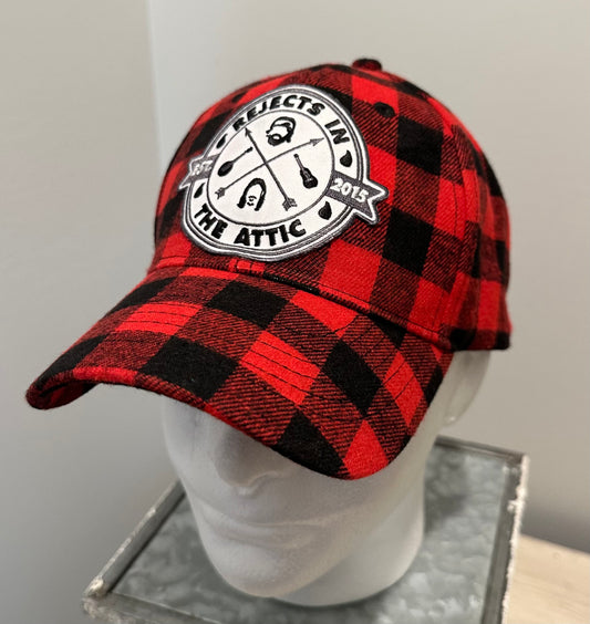 Rejects in the Attic “Scooter” Buffalo Plaid Official RITA logo hat!