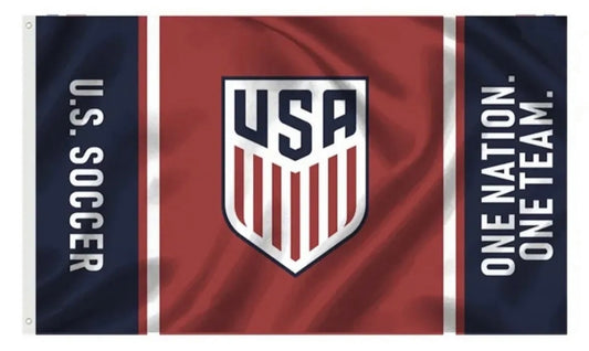 US Soccer 3x5’ Nylon Silk Flag for Home, Dorm, & Game