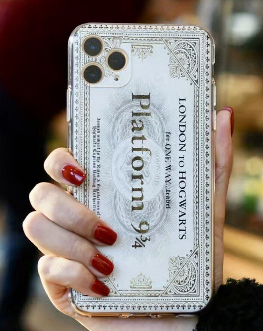 Potter Inspired Hogwarts Platform 9 3/4 Ticket Clear iPhone 14 Case