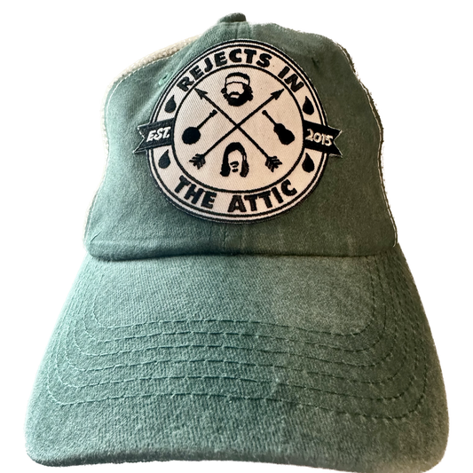 Rejects in the Attic Official Logo Custom-Made Forrest Green Relaxed Fit Hat