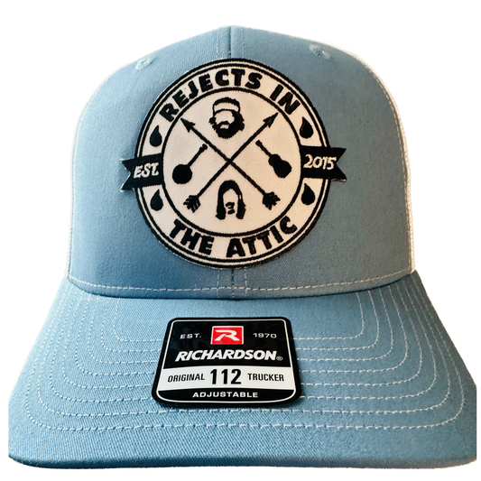 Rejects in the Attic Official Logo Custom-Made Carolina Blue Richardson 112 Hat