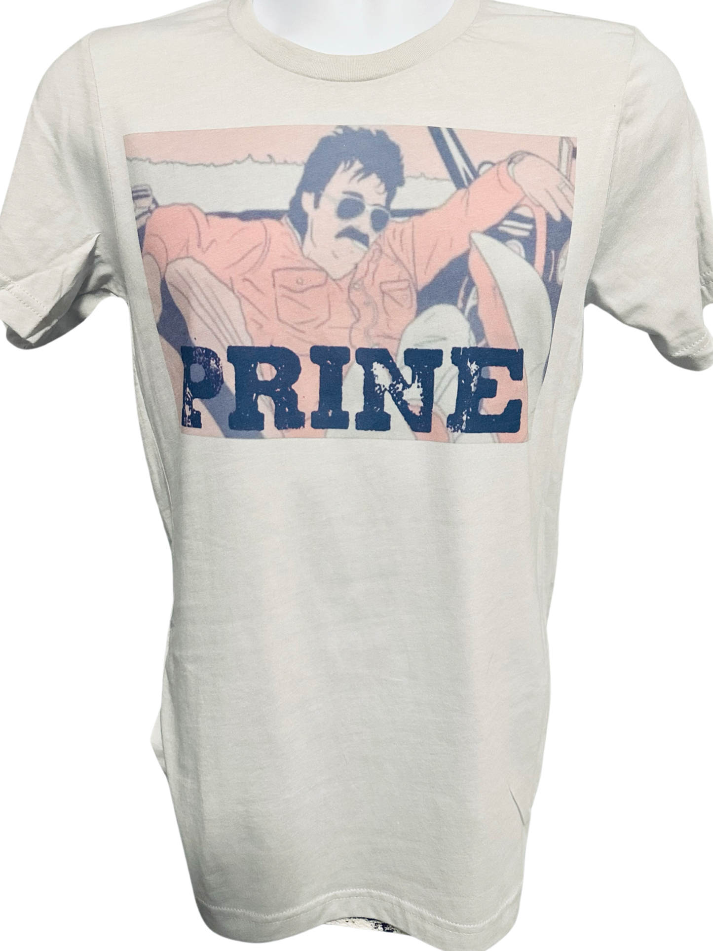 John Prine Retro Vintage Look Gray Tee