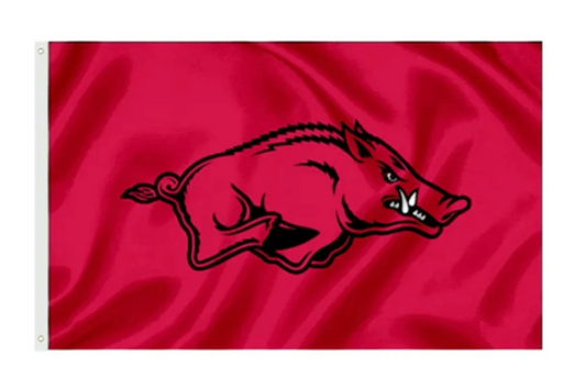 Arkansas Razorbacks 3x5' Nylon Silkscreen Flag! WOO PIG SOOIE!