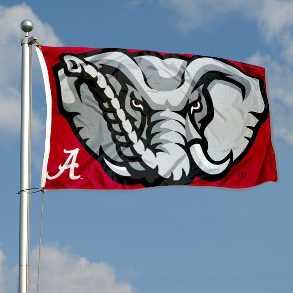 Alabama "Big Al" 3x5' Nylon Flag!  Great for Tailgating, Dorm Room, Man Cave!