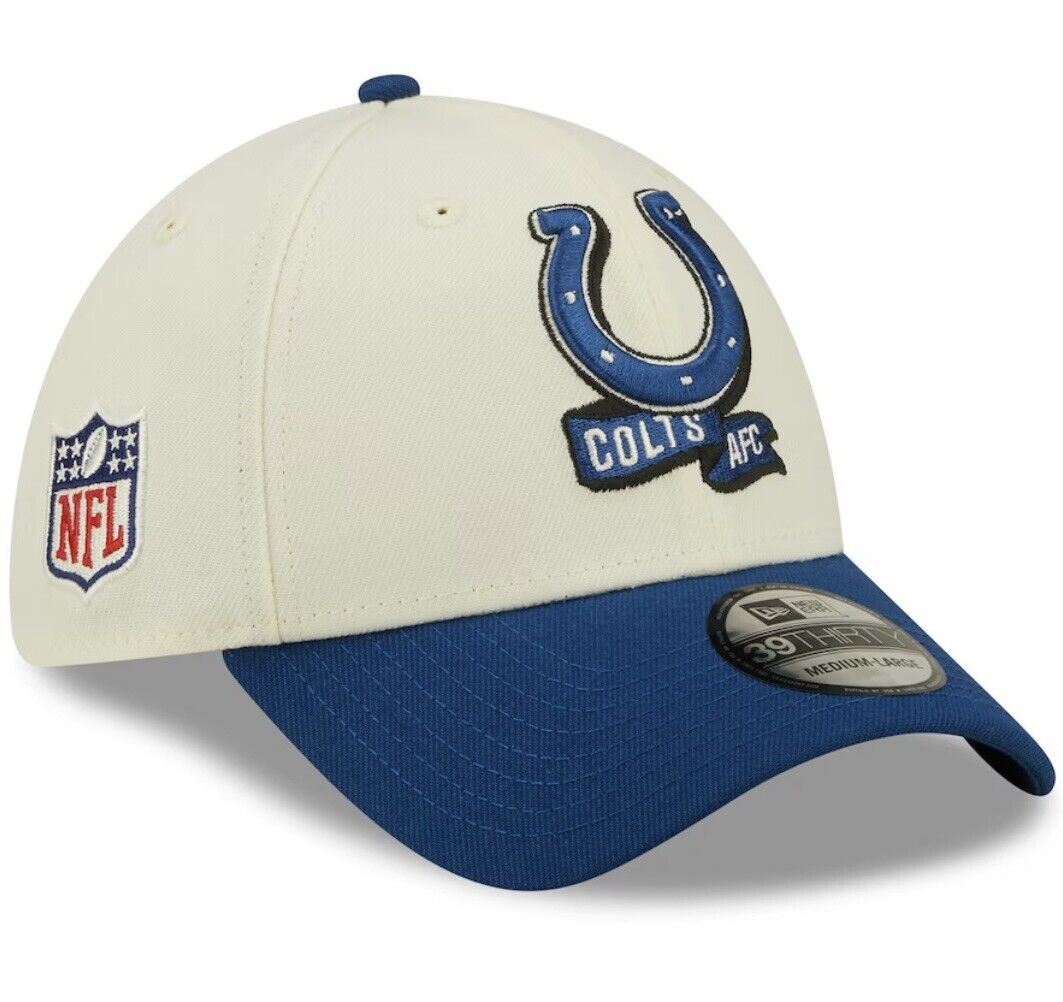 Indianapolis Colts New Era 39thirty Sideline Stretch Fit Hat NWT M/L