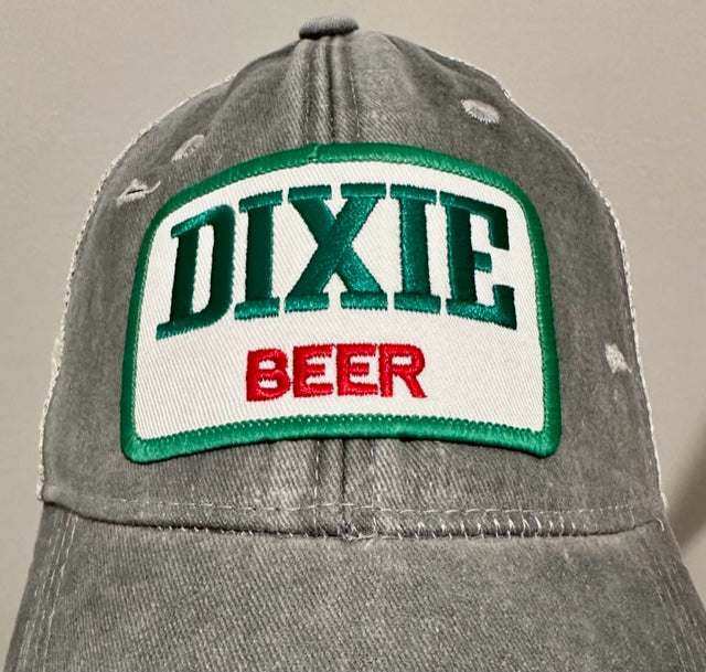 Dixie Beer Custom Vintage Gray Distressed Hat