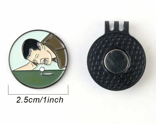 Magnetic Golf Ball Marker Happy Gilmore Inspired “Go Home Ball” with Hat Clip