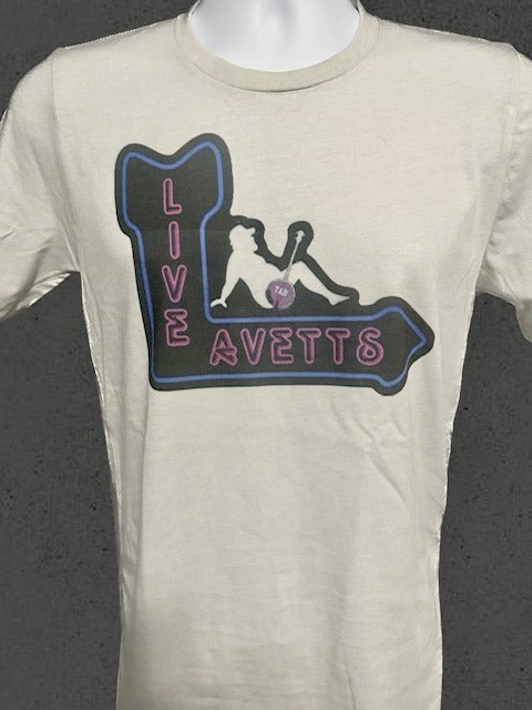 Avett Bros Inspired "LIVE AVETTS" Neon Sign Tee!