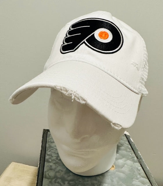 Philadelphia Hockey Custom White Distressed Hat