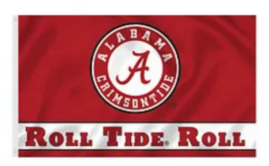 Alabama Licensed ROLL TIDE ROLL 3x5 Flag for Home, Outdoor, Tailate