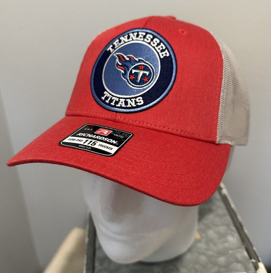 Titans Football Custom Heather Red & Gray Richardson 115 Low Profile Hat